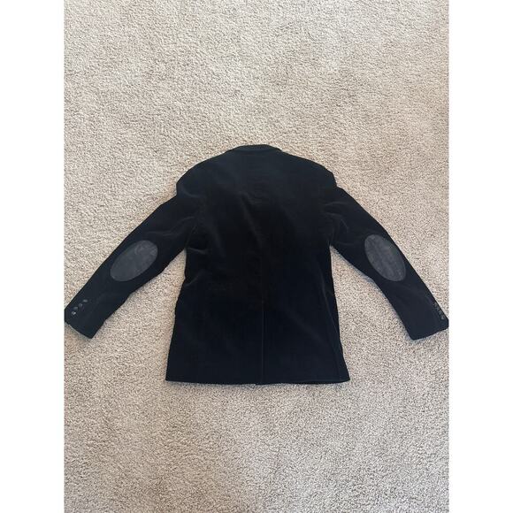 Polo Ralph Lauren Cordaroy  Black Sport Coat with Leather Elbow Patches Size 42L - Picture 4 of 7